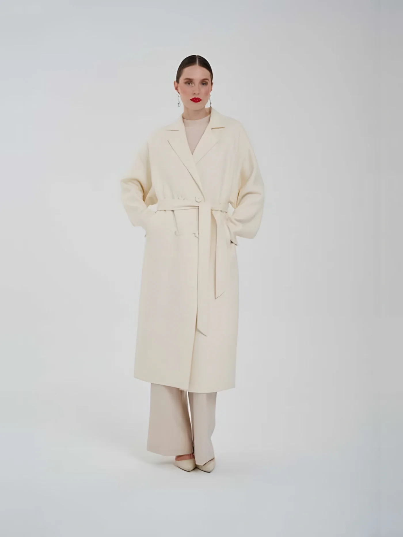 Belted Long Coat — BALIZZA