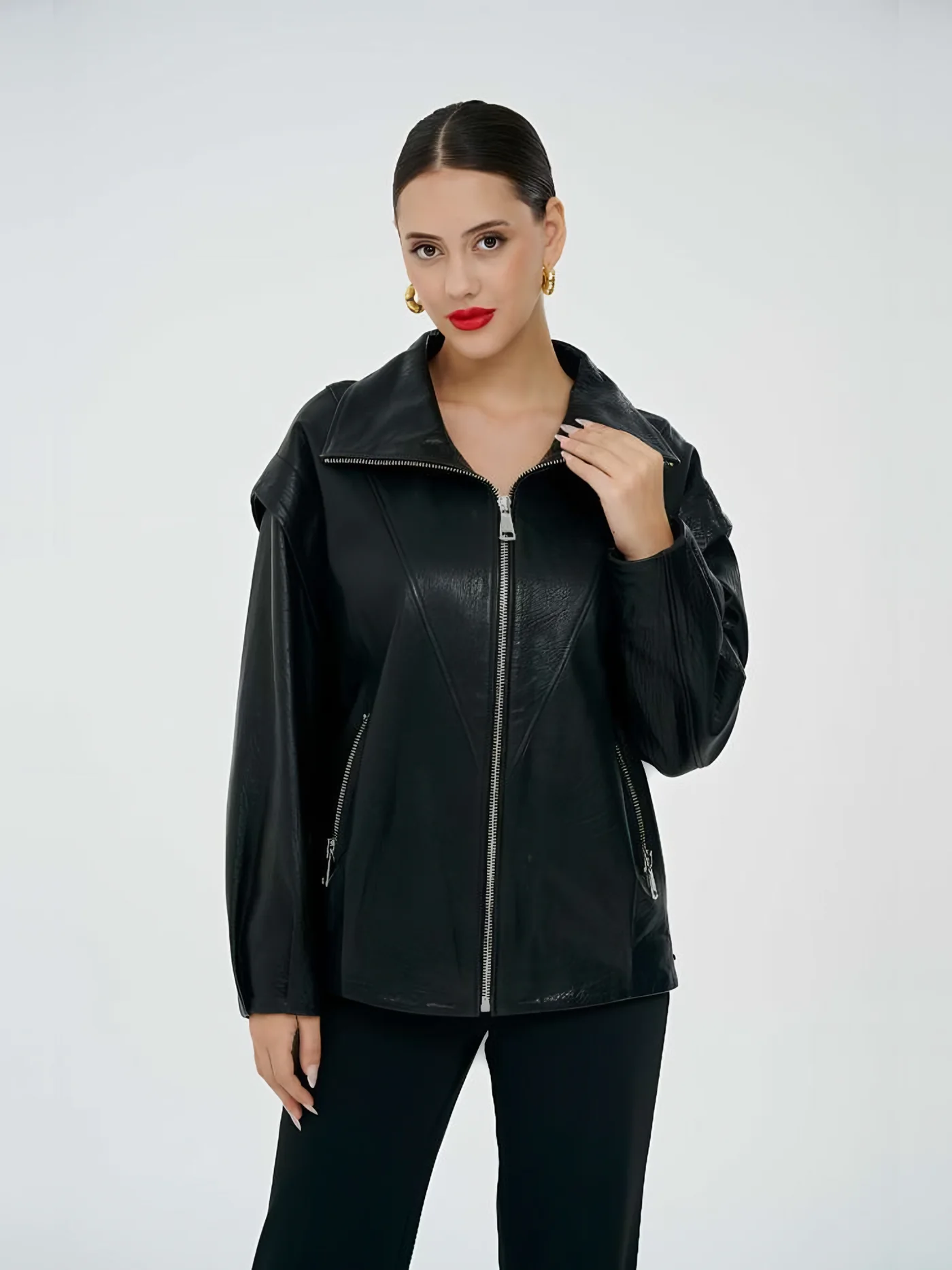 Zip Leather Jacket — BALIZZA