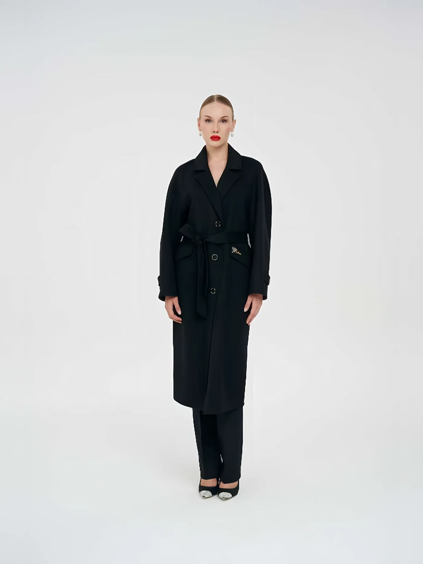 Buttoned Long Coat — BALIZZA