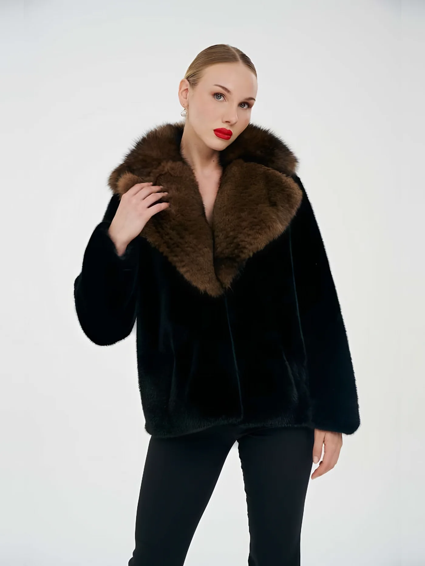 Fur-Collar Plush Jacket — BALIZZA
