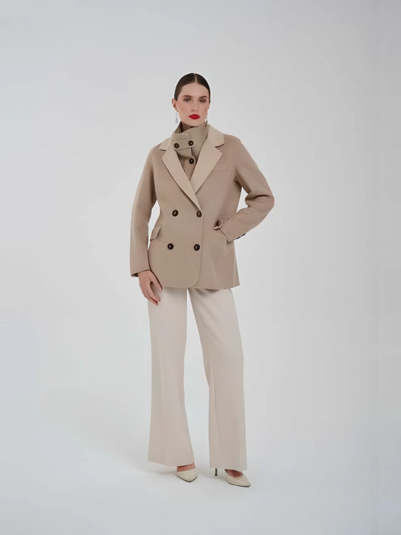 Double-Breasted Short Coat — BALIZZA