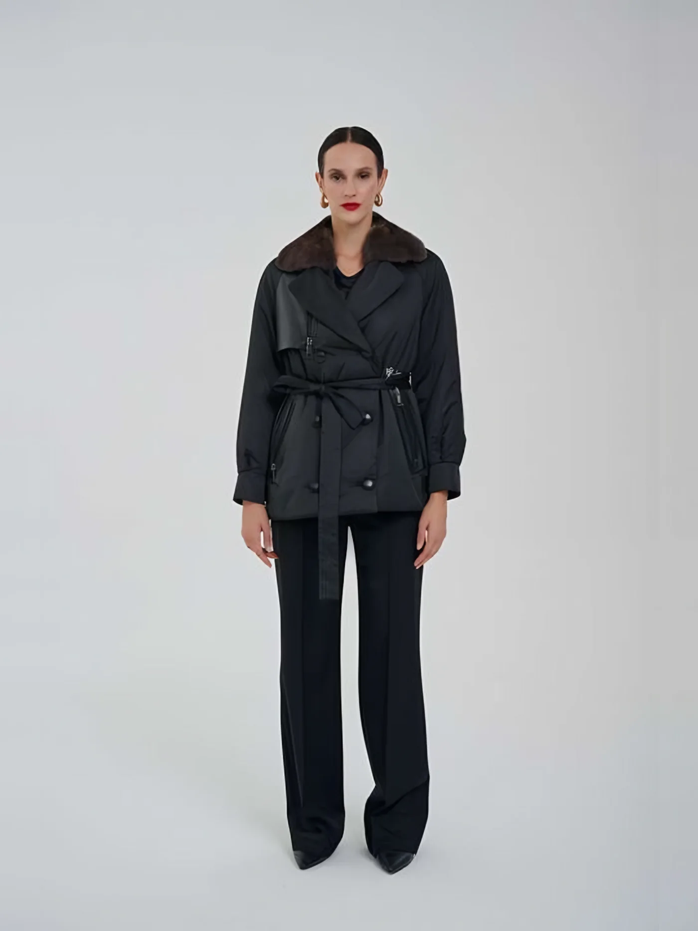 Double-Breasted Belted Jacket — BALIZZA