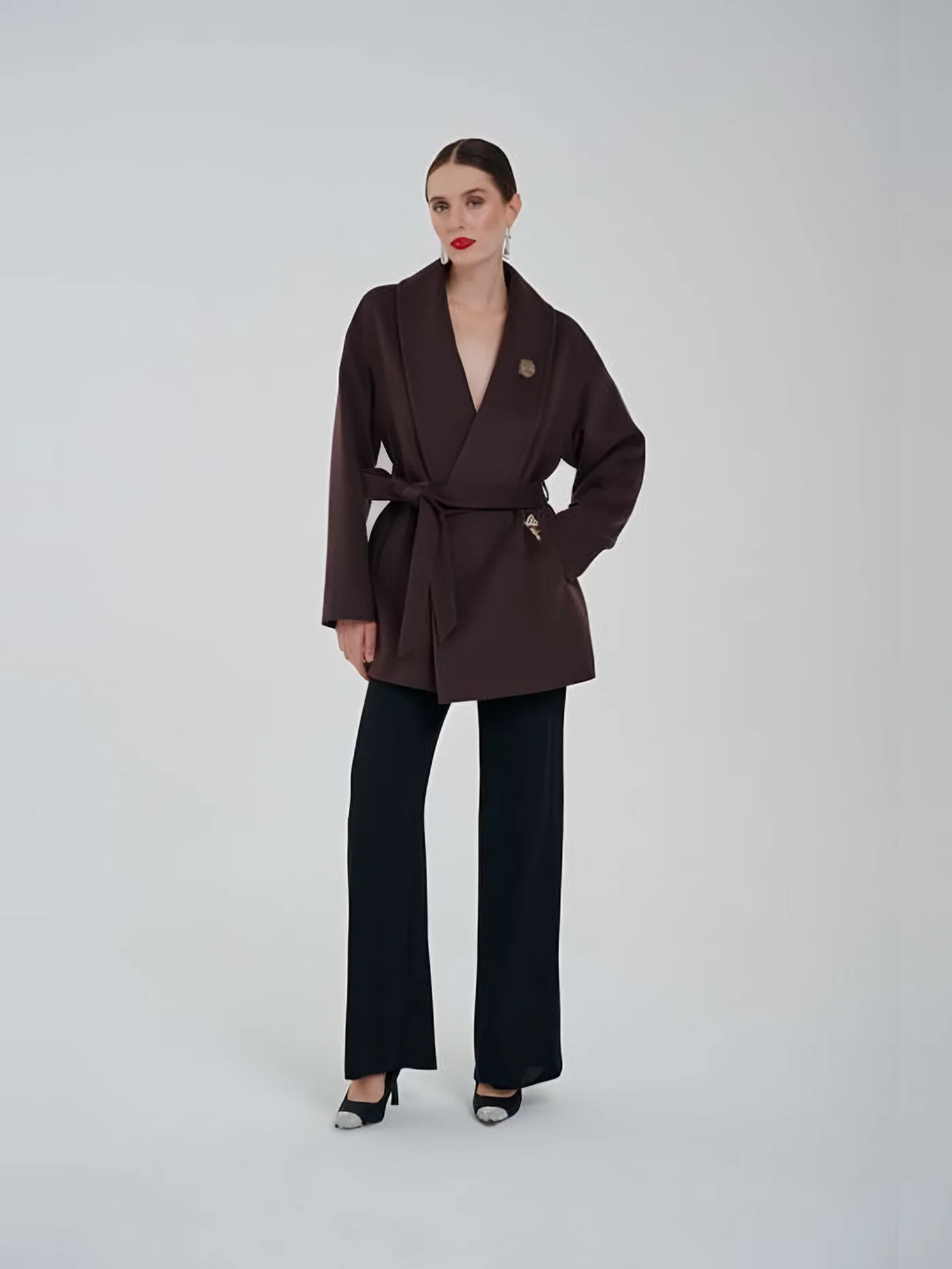 Double-Breasted Belted Jacket — BALIZZA