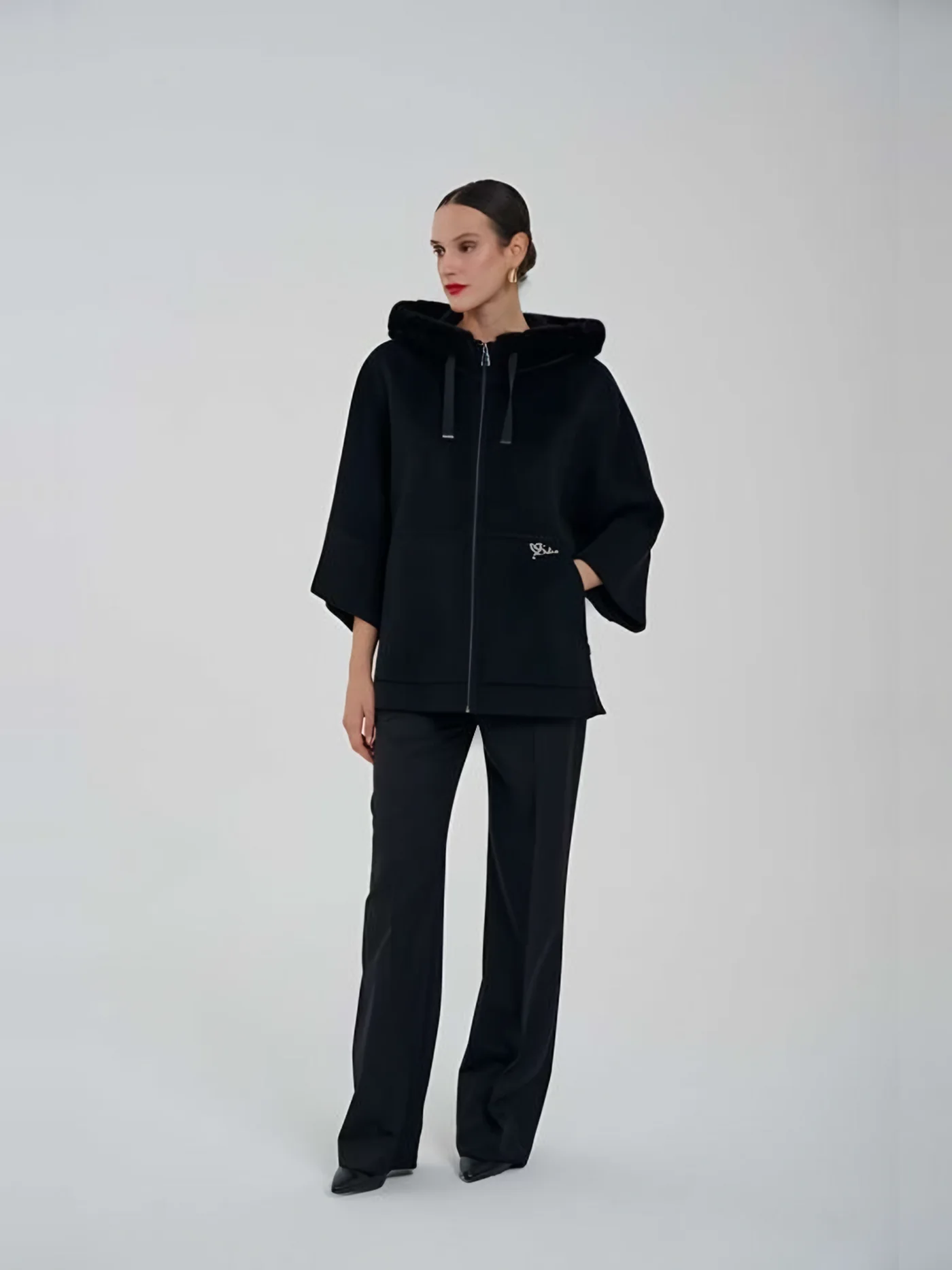 Fur-Hooded Zip Jacket — BALIZZA