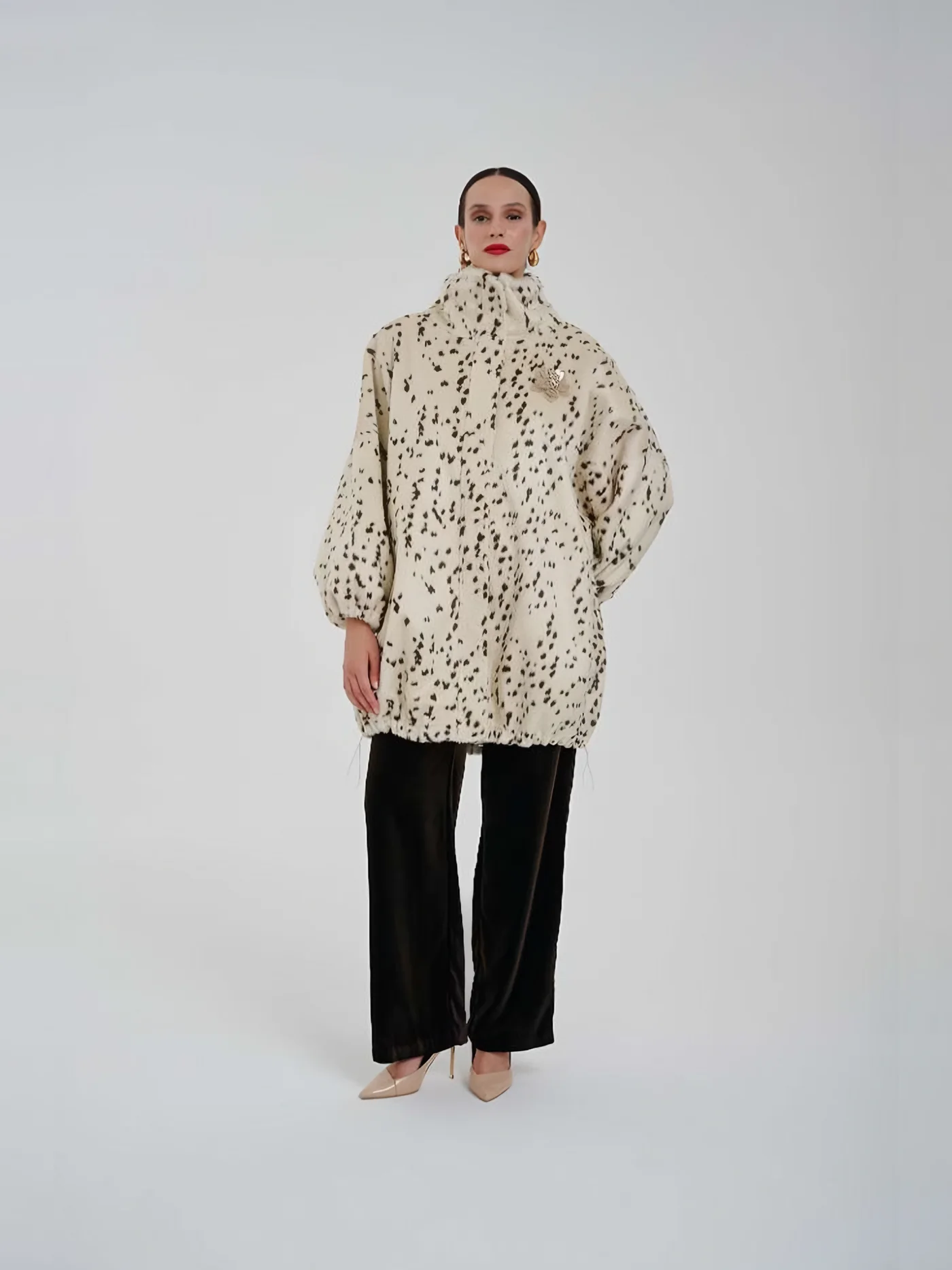 Spotted Plush Coat — BALIZZA