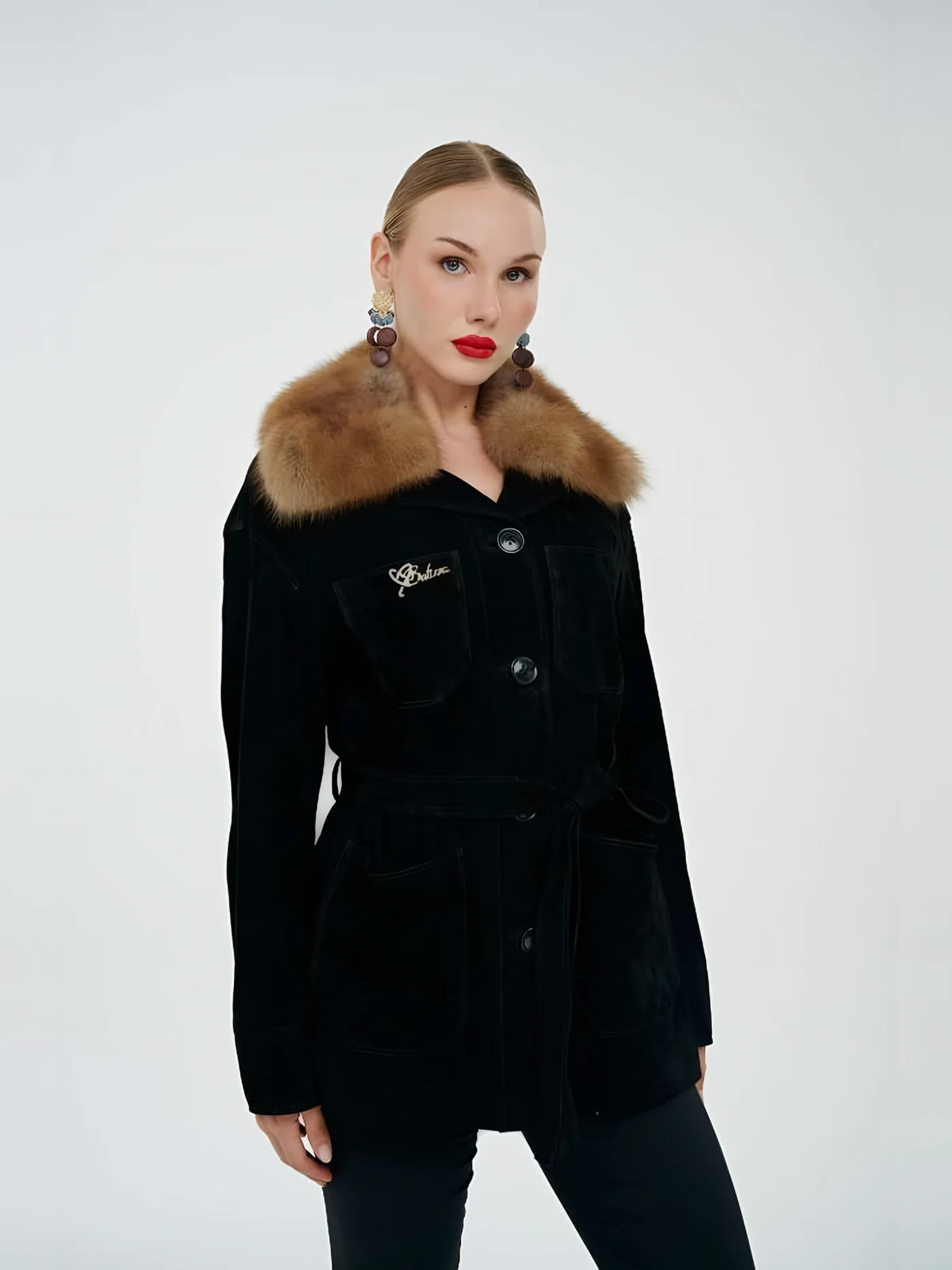 Fur-Collar Plush Jacket — BALIZZA