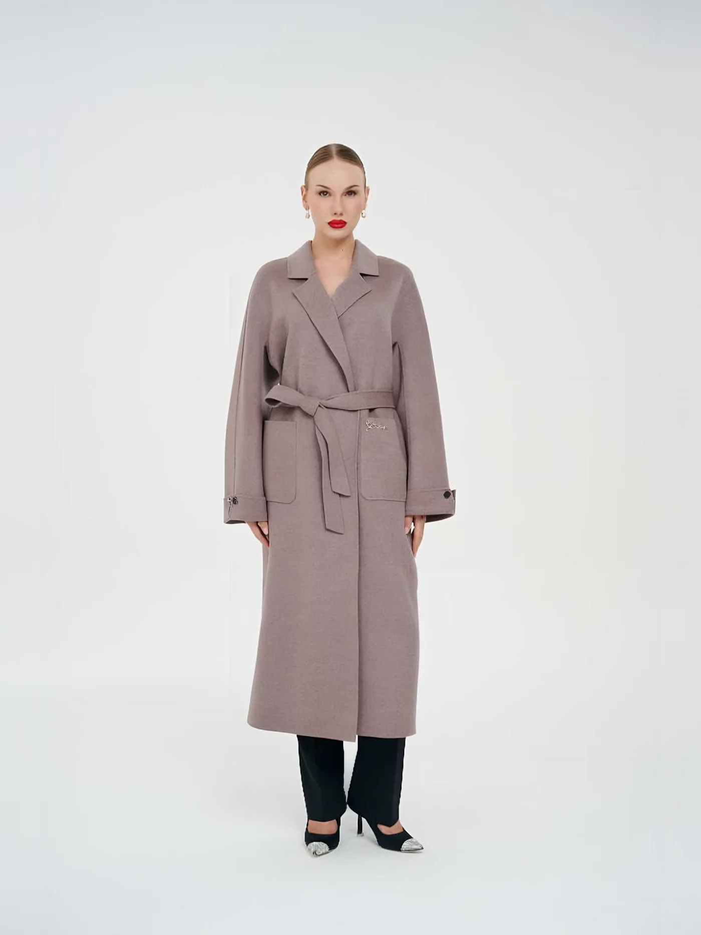 Double-Breasted Belted Coat — BALIZZA