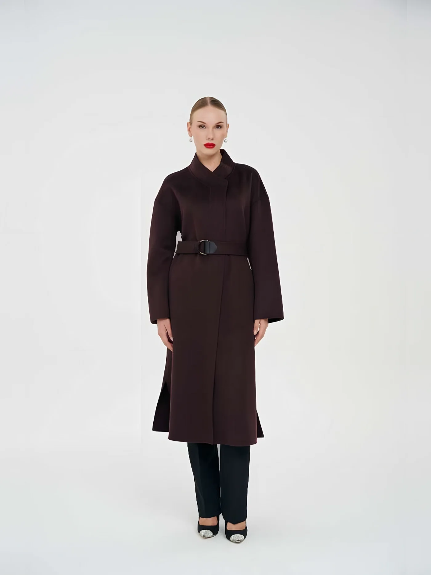 Belted Long Coat — BALIZZA