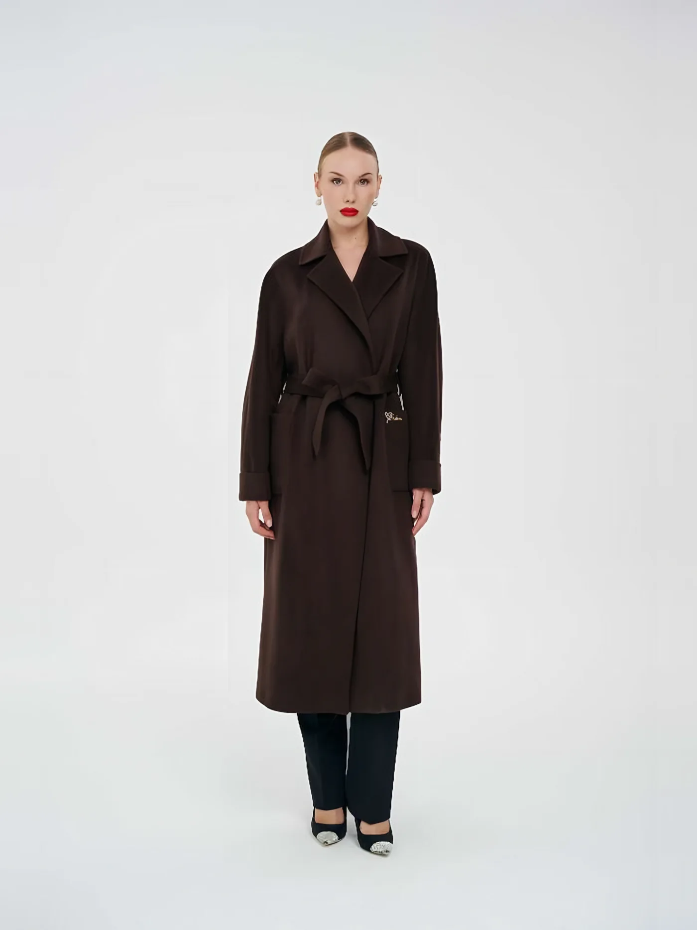 Belted Long Coat — BALIZZA