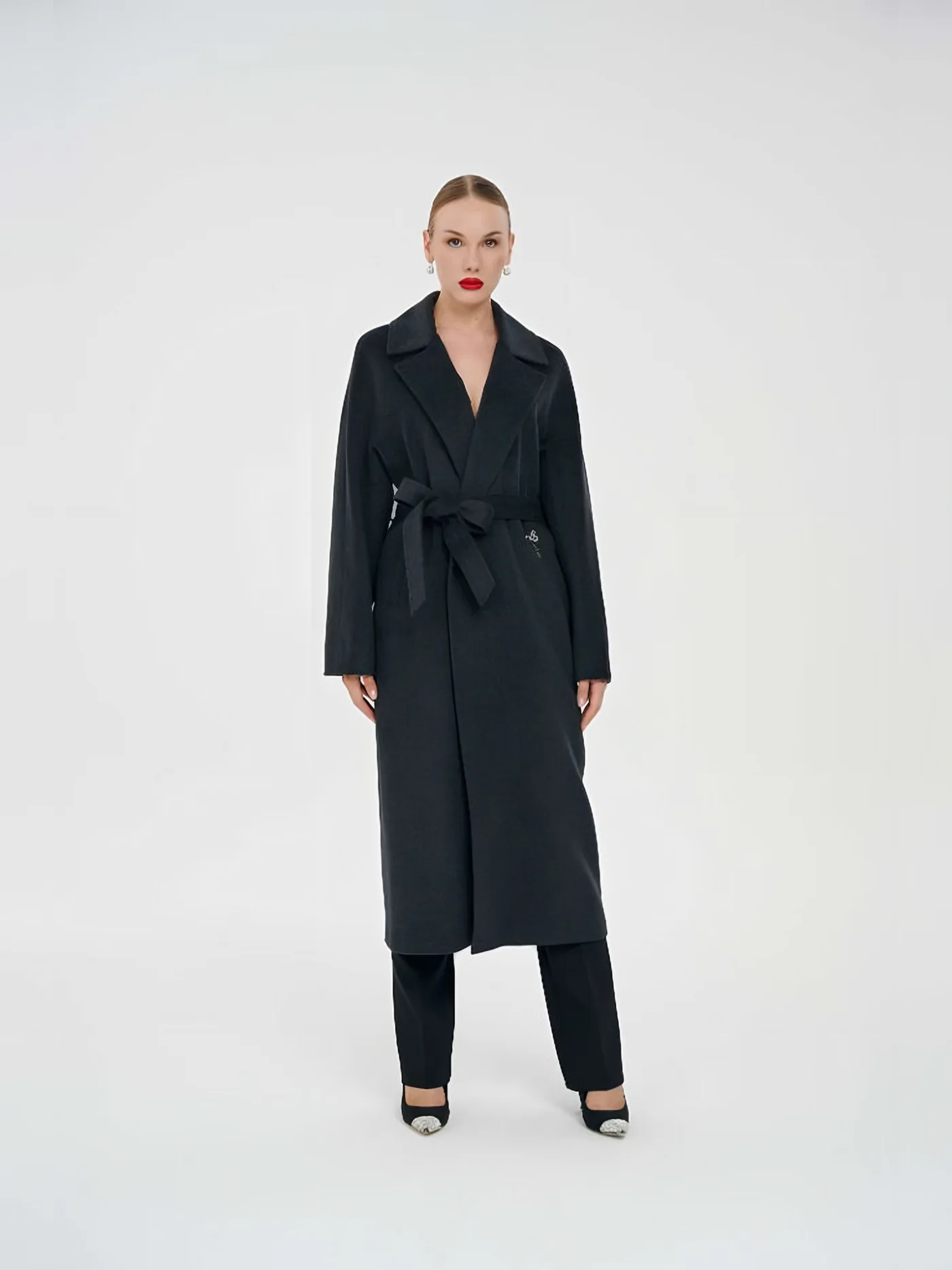 Belted Long Coat — BALIZZA