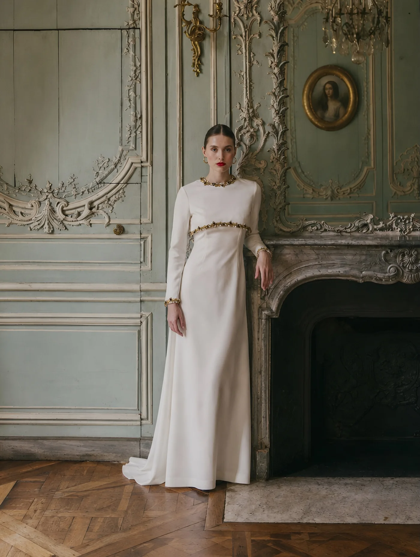 Jewel-Trim Gown — model wearing · 1/3