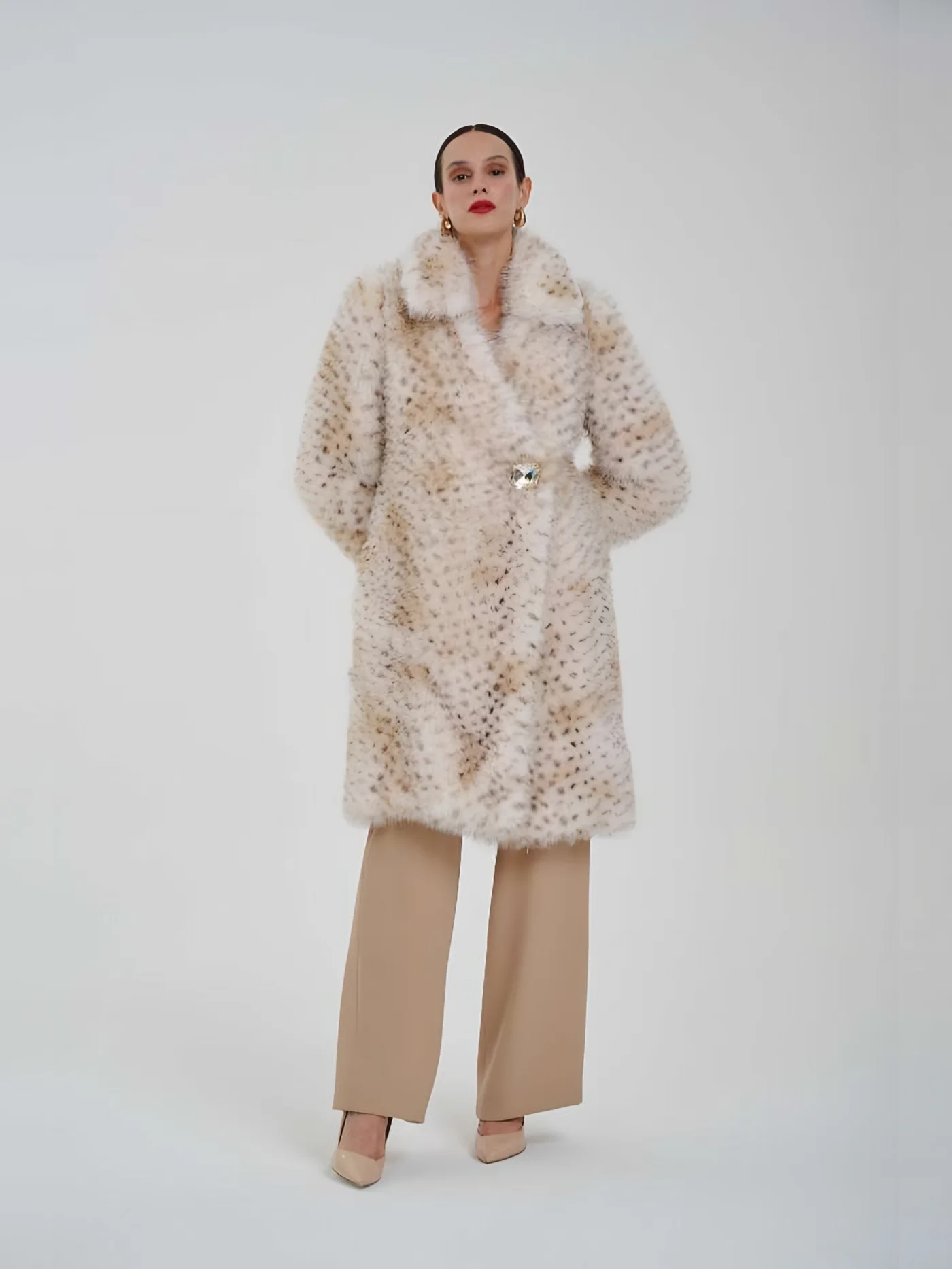 Spotted Plush Jacket — 模特身着 · 1/1